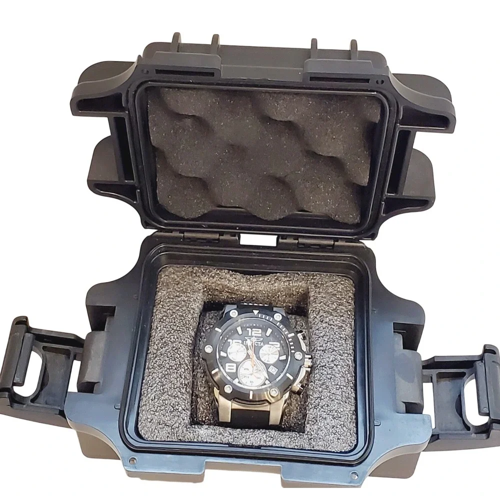 Invicta S1 Rally Chronograph Mens Watch 22235 Black Silver Polyurethane Strap